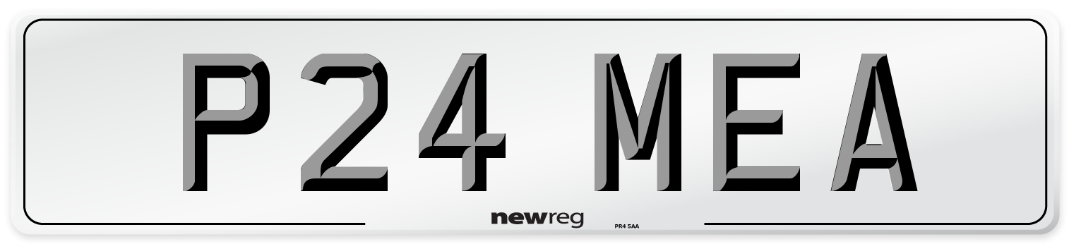 P24 MEA Number Plate from New Reg